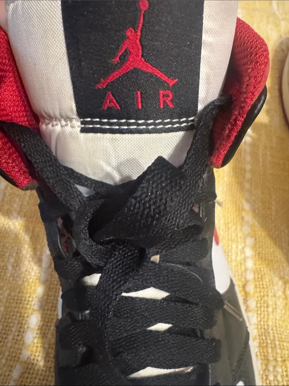 Air Jordan 1 Men’s High-Top Sneakers - White/Black/Red  Men size 7.5
